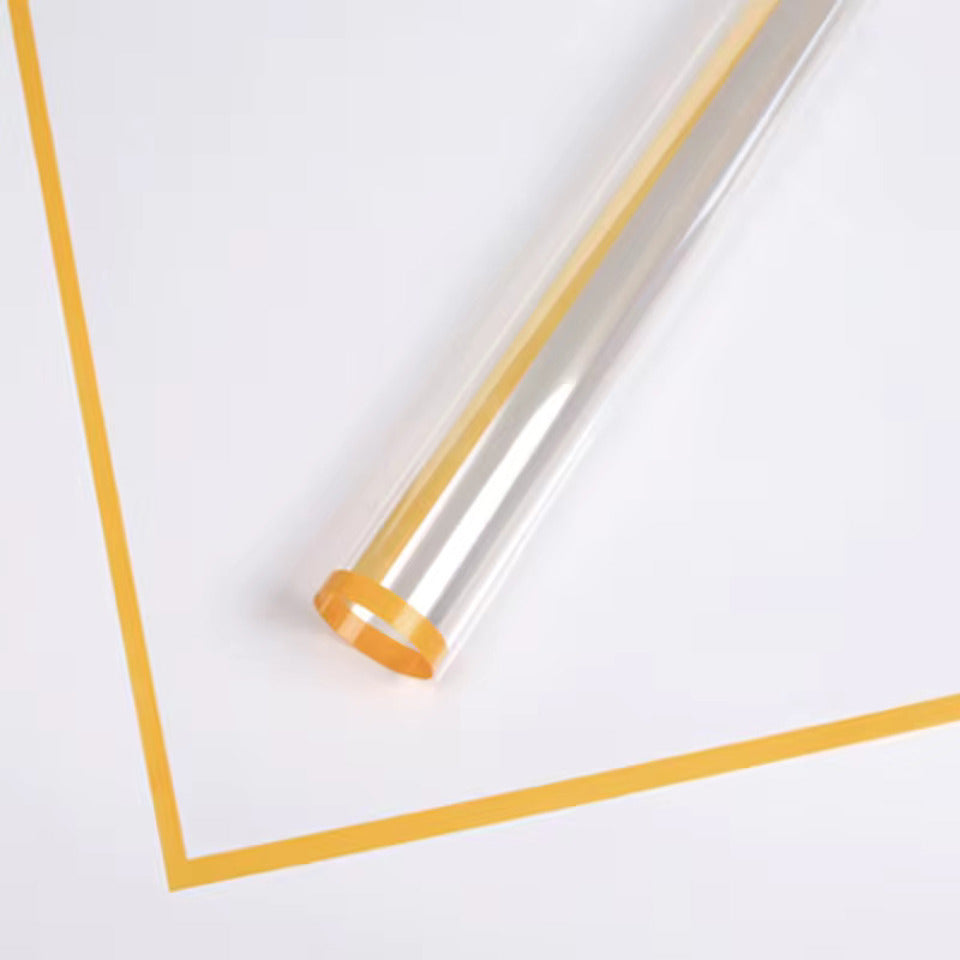 Wrapping Paper  Clear With Gold Edge