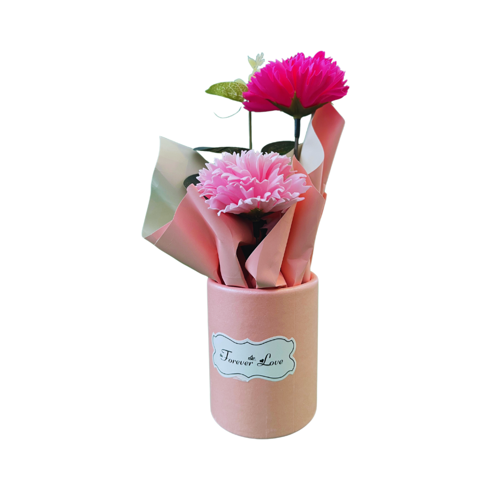 Artificial Pink Dahlia Pot