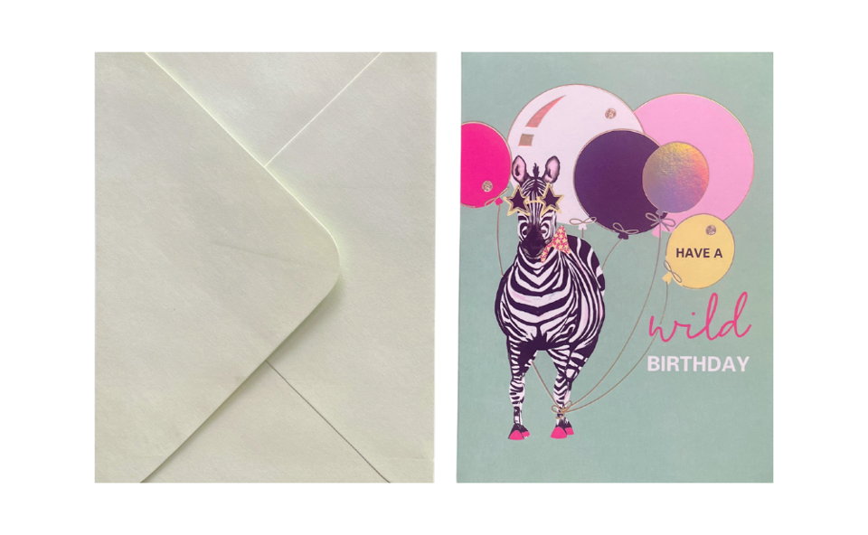 Have a wild Birthday Zebra Greeting Card