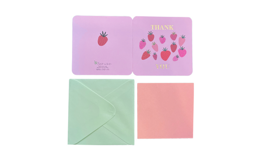 Pink Thank You Card