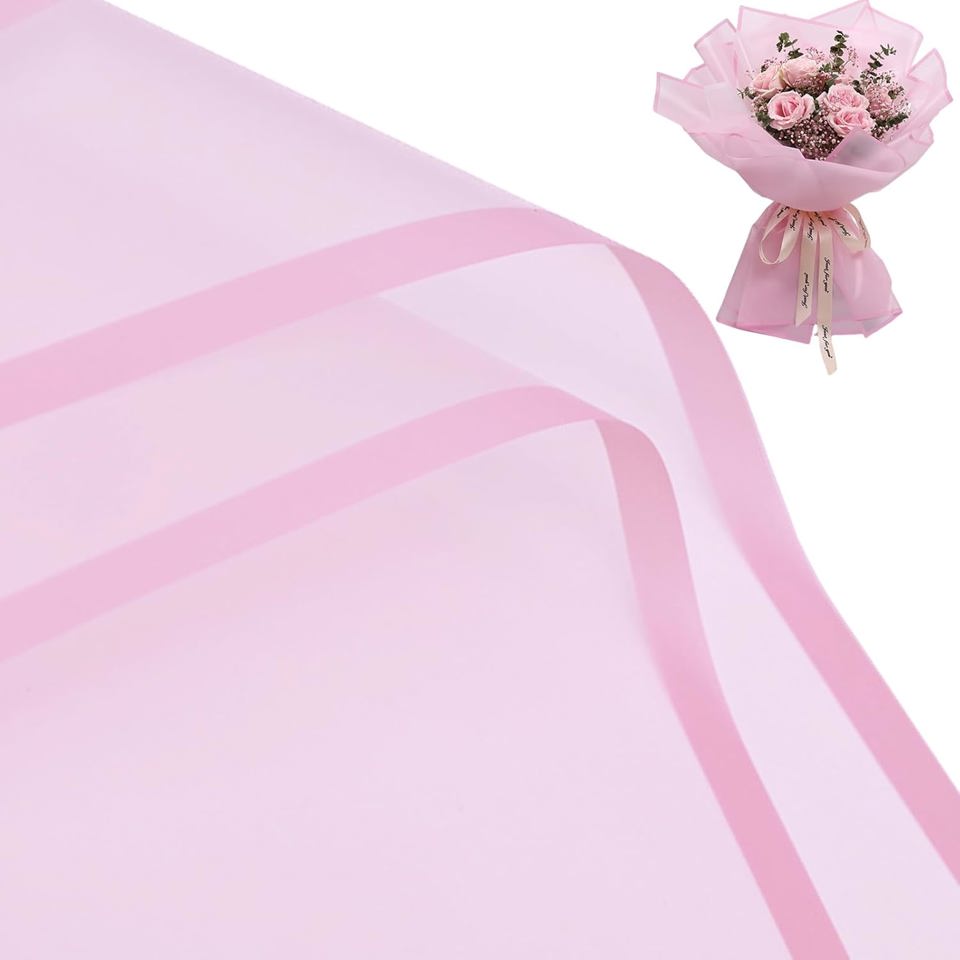 Wrapping Paper Pink With Pink Edge