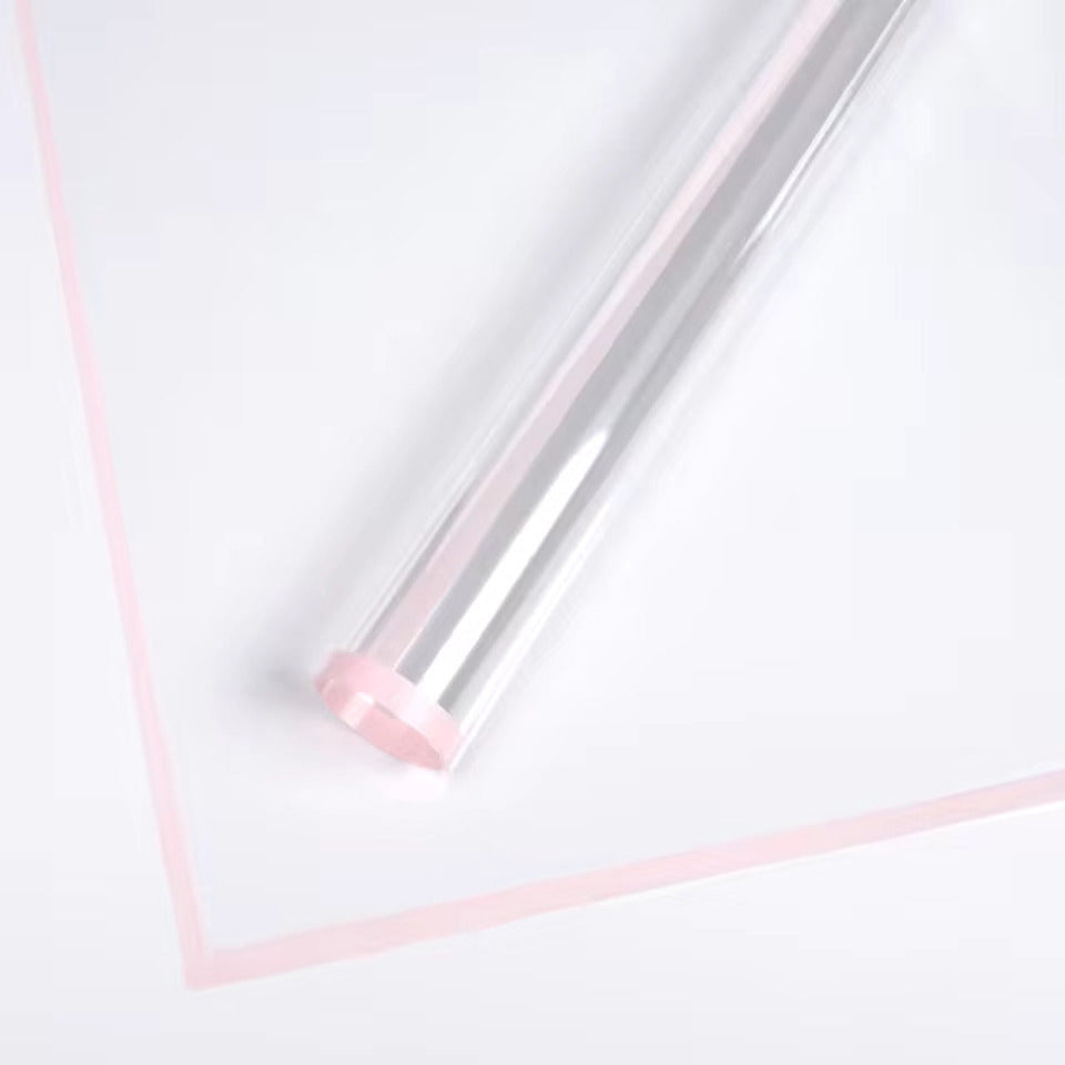 Wrapping Paper Clear With Light Pink edge