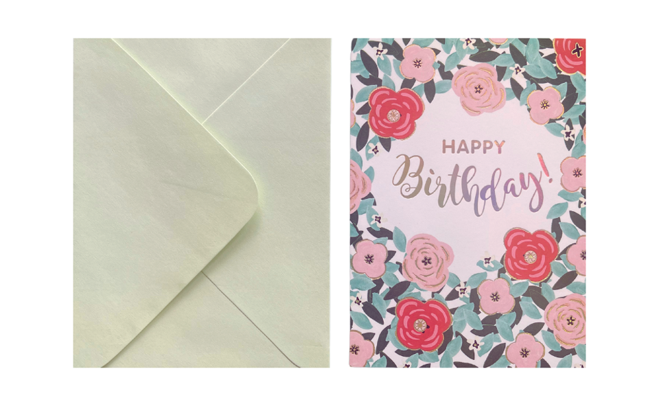 Happy Birthday Roses Greeting Card