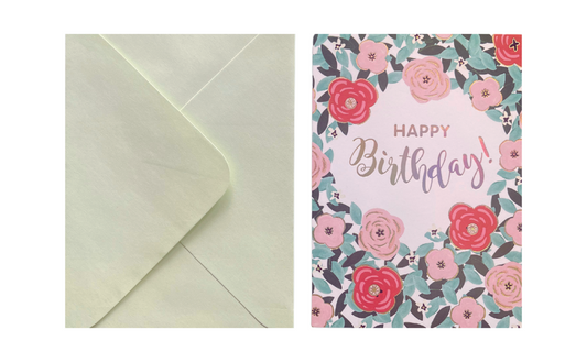 Happy Birthday Roses Greeting Card