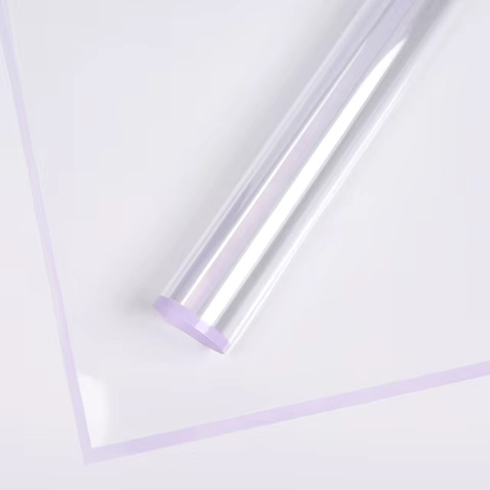 Wrapping Paper Clear With Lavender Purple edge