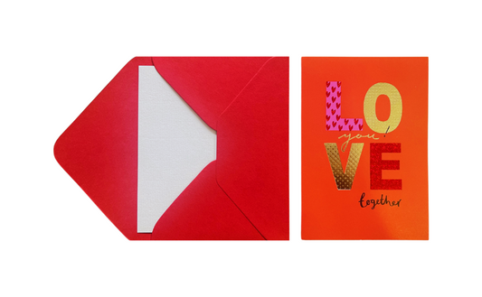 Love You Together Red Greeting Card