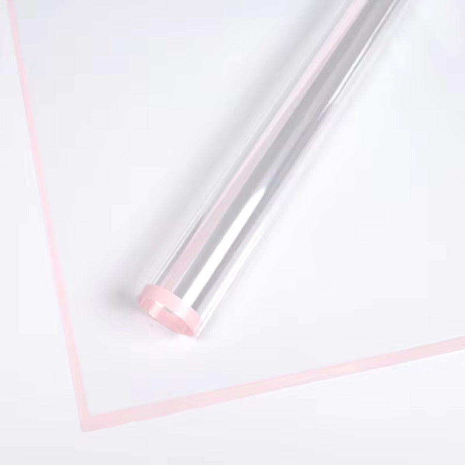 Wrapping Paper Clear With pink Edge