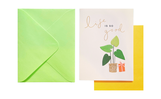 Life is so good Plant Greeting Card