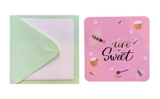 Life is Sweet Bees Greeting Card