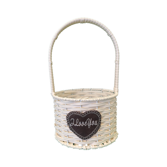 Flower Basket 13cm*25cm White