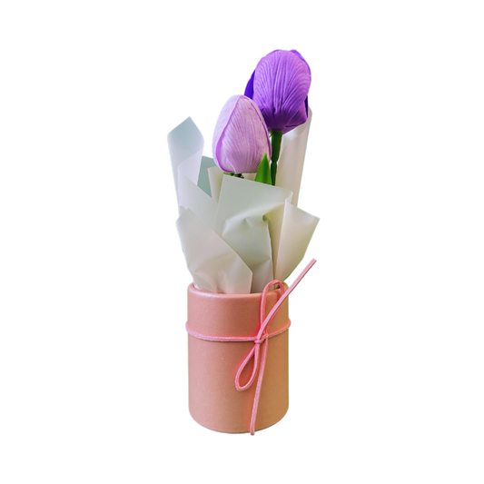 Artificial  Purple Tulip Pot