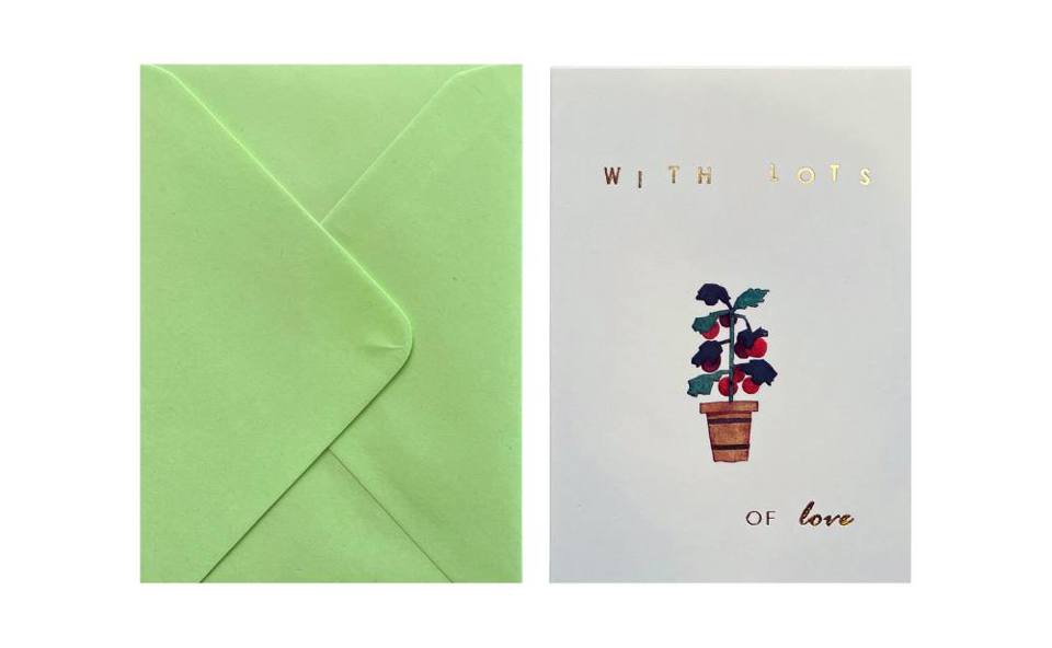 With Lots Of love Plant Greeting Card