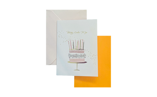 Birthday Whish For You White Cake Greeting Card