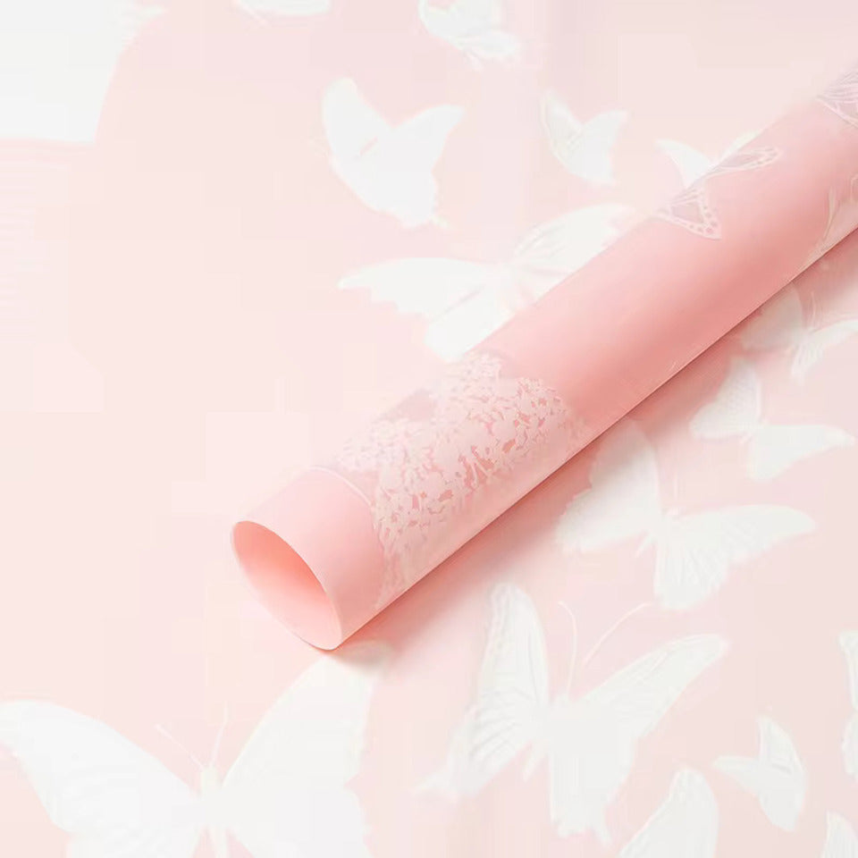 Wrapping Paper Transparent with pink Pattern